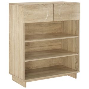 vidaXL Shoe Cabinet 73 x 38 x 87.5 cm Engineered Wood Sonoma Oak