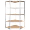 vidaXL 5-Layer Shelves 5 pcs Silver Steel&Engineered Wood