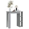 vidaXL Bar Table with Shelf Grey Sonoma 102x50x103.5 cm Engineered Wood