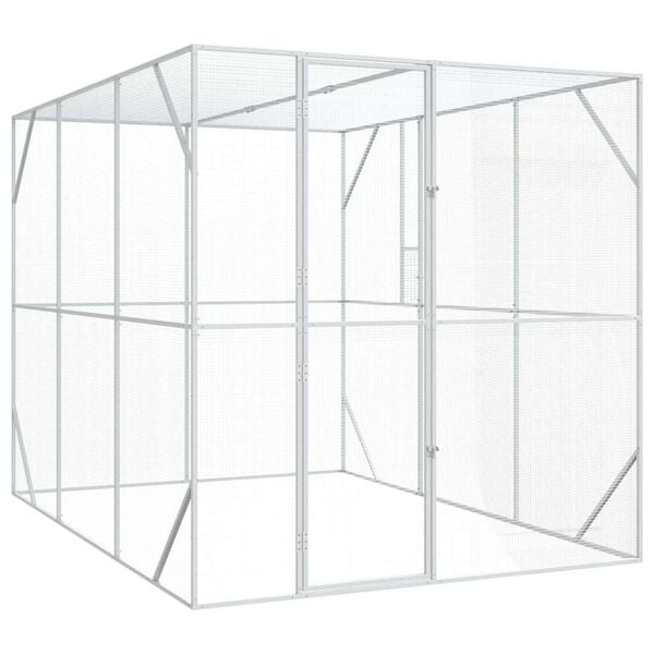 vidaXL Bird Cage Anthracite 210 x 304 x 213 cm Galvanised Steel