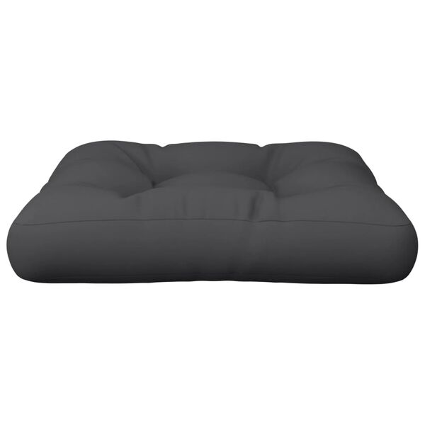 vidaXL Pallet Cushion Black 60x60x12 cm Fabric