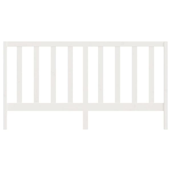 vidaXL Bed Headboard White 186x4x100 cm Solid Wood Pine