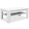 vidaXL Coffee Table | Matte white | Engineered wood | Compact | Coffee Table