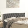 vidaXL Headboards Dark Grey 144x7x78/88 cm Velvet