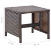 vidaXL 11 Piece Outdoor Dining Set with Cushions Poly Rattan Brown