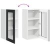 vidaXL Kitchen Cabinet 2 pcs Black 40 x 31 x 80 cm Engineered Wood