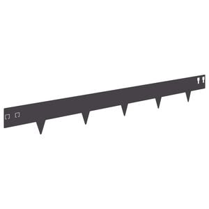 vidaXL Lawn Edging 10 pcs 100 x 12 cm Steel Black