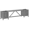 vidaXL Garden Bench with 2 Planters 150cm Solid Acacia Wood Grey