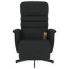 vidaXL Massage Recliner Chair with Footrest Black Faux Leather