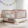 vidaXL Toddler Safety Bed Rail Taupe 180x25 cm Fabric