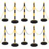 vidaXL Chain Post Set with 10 m Plastic Chain