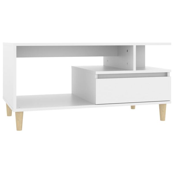 vidaXL Coffee Table White 90x49x45 cm Engineered Wood