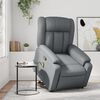 vidaXL Electric Massage Recliner Chair Grey Faux Leather