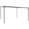 vidaXL Gazebo Beige 4x4 m 180 g/m&sup2; Fabric and Steel