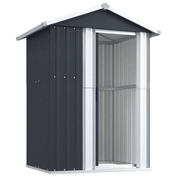 vidaXL Garden Shed Anthracite 126x97.5x177 cm Galvanised Steel