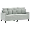 vidaXL 2-Seater Sofa Light Grey 140 cm Velvet