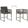 vidaXL 11 Piece Garden Dining Set with Cushions Grey Poly Rattan