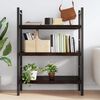 vidaXL Wall Shelf Dark Brown 100x40x(2-6) cm Treated Solid Wood Oak