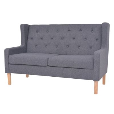 vidaXL 2-Seater Sofa Fabric Grey