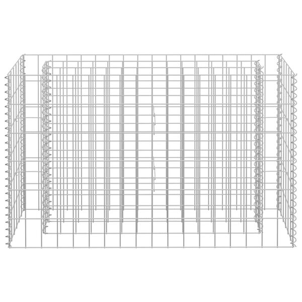 vidaXL Gabion Raised Bed Galvanised Steel 90x30x60 cm