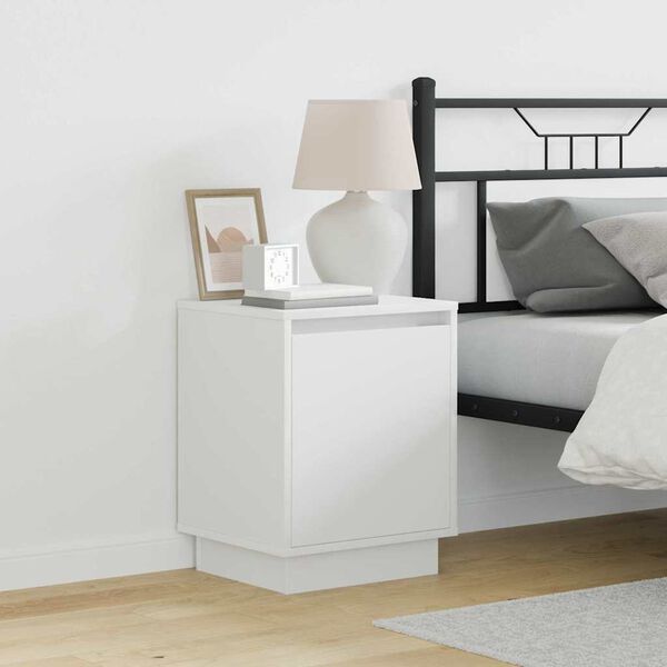 vidaXL Bedside Cabinet 2 pcs White 39 x 34.5 x 50 cm Engineered wood