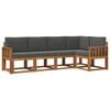 vidaXL Outdoor Sofa Set with Cushion 5 pcs Natural and Anthracite