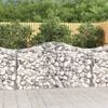 vidaXL Arched Gabion Baskets 8 pcs 200x50x100/120 cm Galvanised Iron