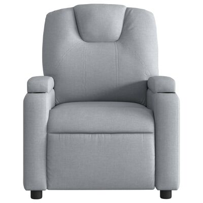 vidaXL Electric Recliner Chair Light Grey Fabric