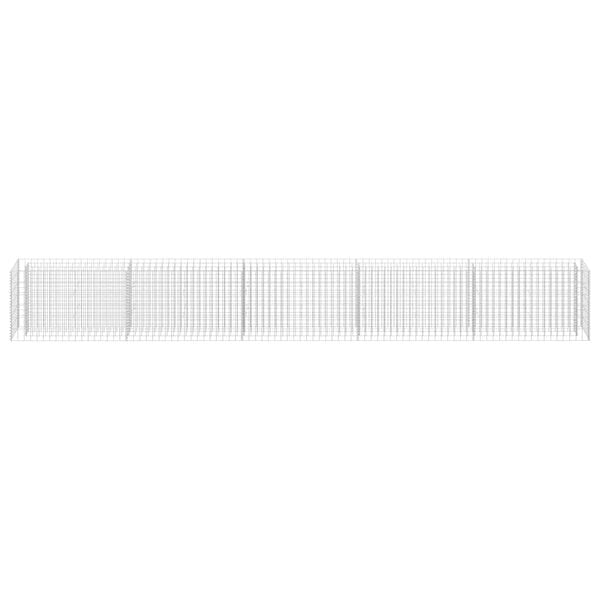 vidaXL Gabion Raised Bed Galvanised Steel 450x30x60 cm