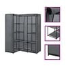 vidaXL Wardrobe | Grey | Iron, Polyester | Compact | Corner Wardrobe