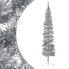 vidaXL Slim Artificial Half Christmas Tree with Stand Silver 240 cm