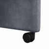 vidaXL Dining Chairs with Wheels 2 pcs Dark grey 58 x 67 x 97 cm
