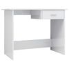 vidaXL Desk High Gloss White 100x50x76 cm Engineered Wood