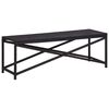 vidaXL Bench | Black | Poly Rattan, Powder-Coated Steel | 120 cm | Durable