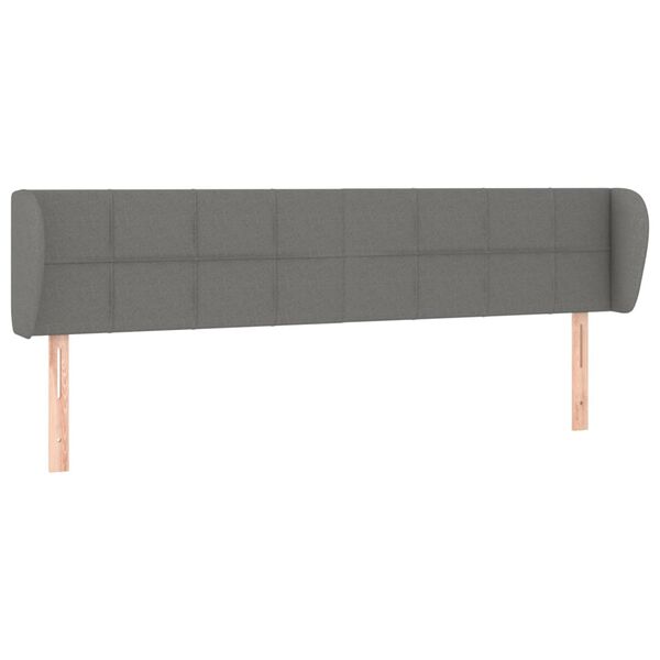 vidaXL Headboard with Ears Dark Grey 163 cm Fabric