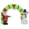 vidaXL Christmas Inflatable Santa & Snowman Arch Gate LED 270 cm