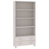 vidaXL Highboard | Set of 2 | White | Solid pine wood, MDF | Large