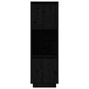 vidaXL Highboard Black 38x35x117 cm Solid Wood Pine