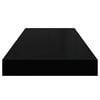 vidaXL Floating Wall Shelves 4 pcs Black 60x23.5x3.8 cm MDF