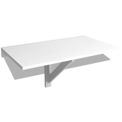 vidaXL Folding Wall Table White 100x60 cm