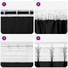 vidaXL Blackout Curtains with Rings 2 pcs Black 245 x 140 cm Polyester