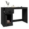 vidaXL Desk with Drawer Black 115x50x75 cm Engineered Wood