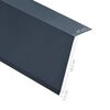 vidaXL L-shape Roof Edge Plates 5 pcs Aluminium Anthracite 170cm