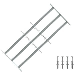 Adjustable Security Grille for Windows with 3 Crossbars 700-1050 mm