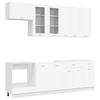 vidaXL Kitchen Unit LYON 8 pcs White Engineered Wood