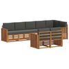 vidaXL Outdoor Sofa Set 8 pcs Natural and Anthracite Polyester