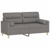 vidaXL 2-Seater Sofa with Pillows&Cushions Dark Grey 140 cm Fabric