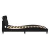 vidaXL Bed Frame "Viana" without Mattress Black 137x190 cm Double Faux Leather