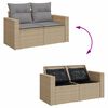 vidaXL 8 Piece Garden Sofa Set with Cushions Mix Beige Poly Rattan