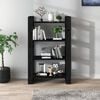 vidaXL Book Cabinet/Room Divider Black 80x35x125 cm Solid Wood Pine